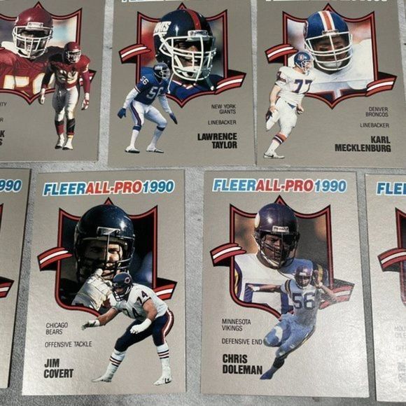 1990 Fleer Football All-Pro Insert 18 Of 25 cards NM Ronnie Lott Lawrence Taylor - Picture 4 of 5
